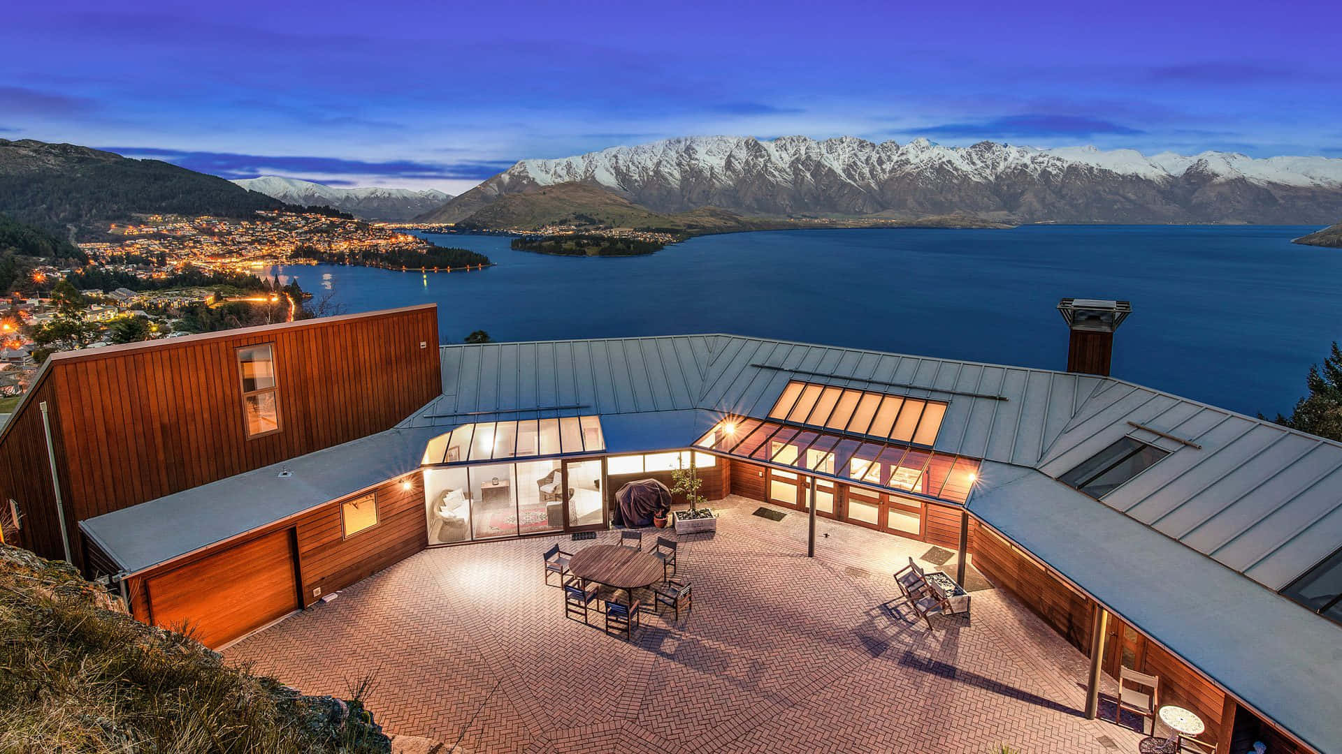 Queenstown, luxury home, lake views, Full HD Desktop Wallpaper