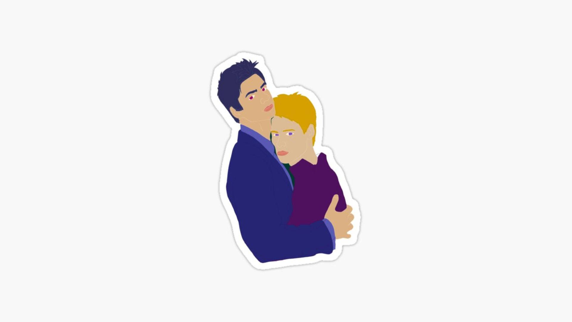 Queer As Folk, blue suit, blonde woman, Full HD Desktop Wallpaper