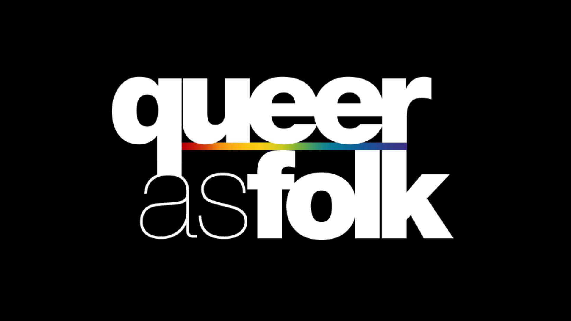 Queer As Folk, minimalist logo, white text, Full HD Desktop Wallpaper
