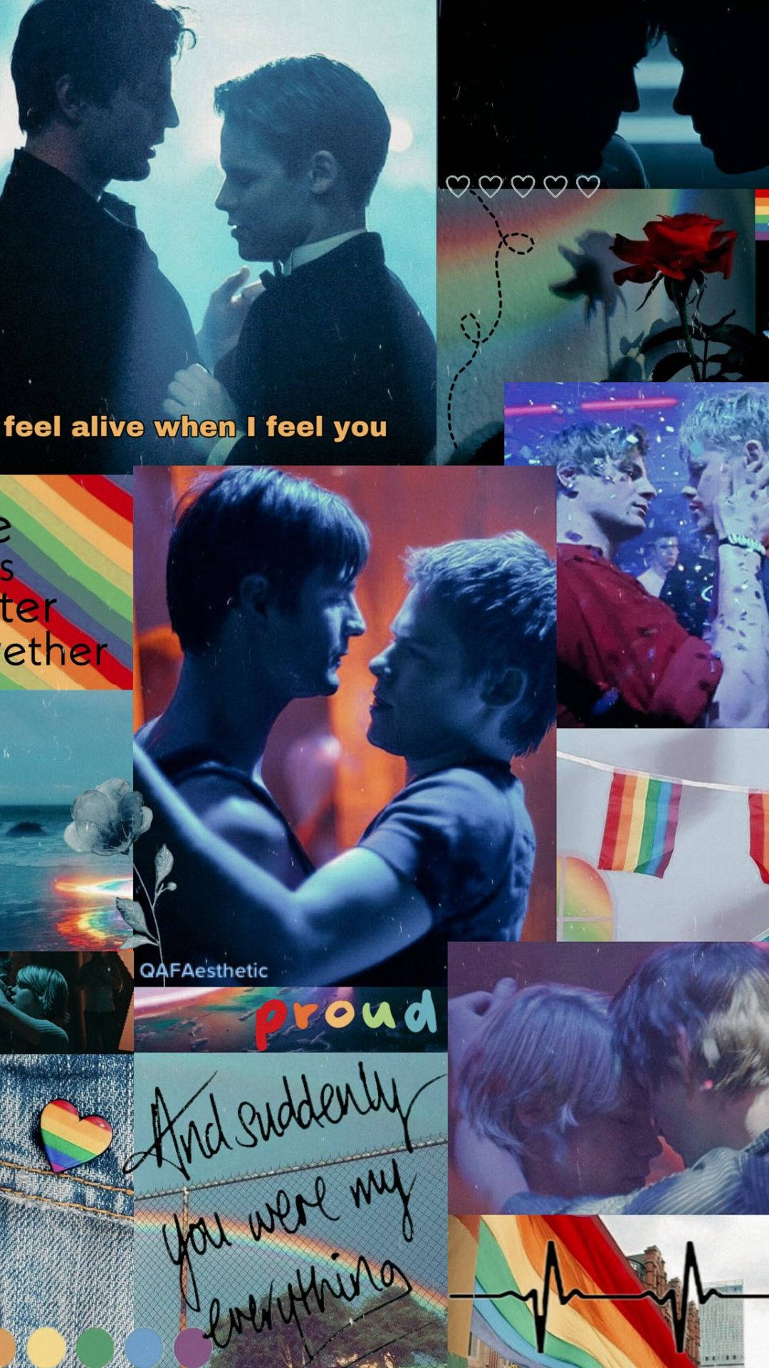 Queer As Folk, LGBTQ+, rainbow motifs, Full HD Phone Wallpaper