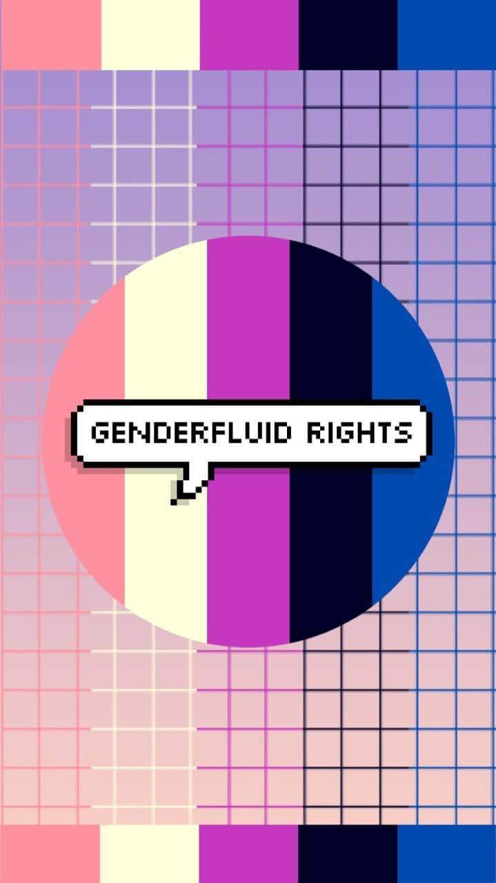 gender fluid, pixelated speech bubble, grid background, HD Phone Wallpaper
