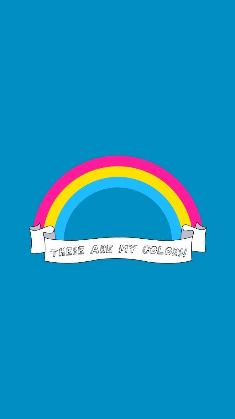 rainbow, pink, yellow, HD Phone Wallpaper