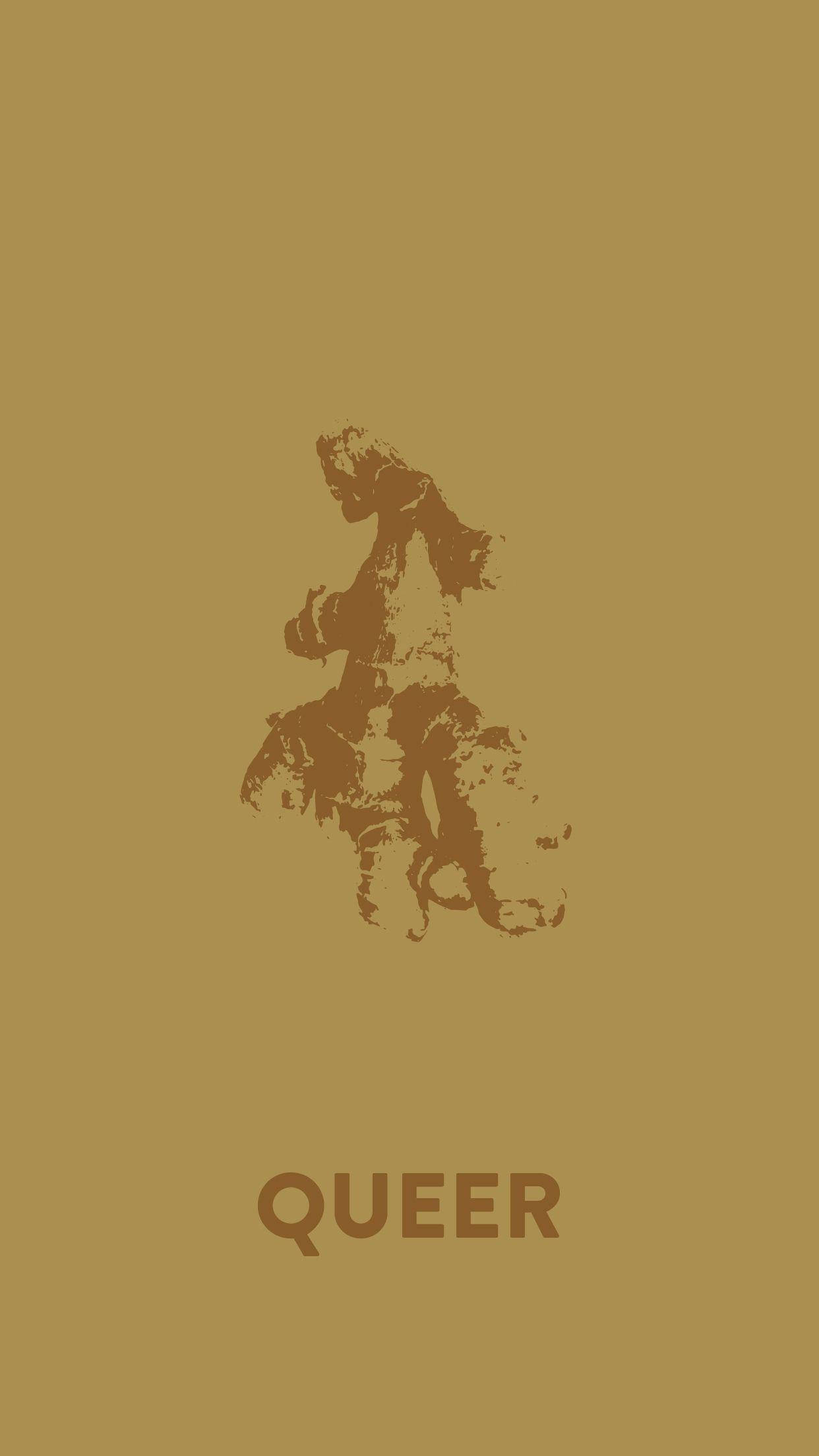 Queer, iPhone screen, mustard yellow, Full HD Phone Wallpaper