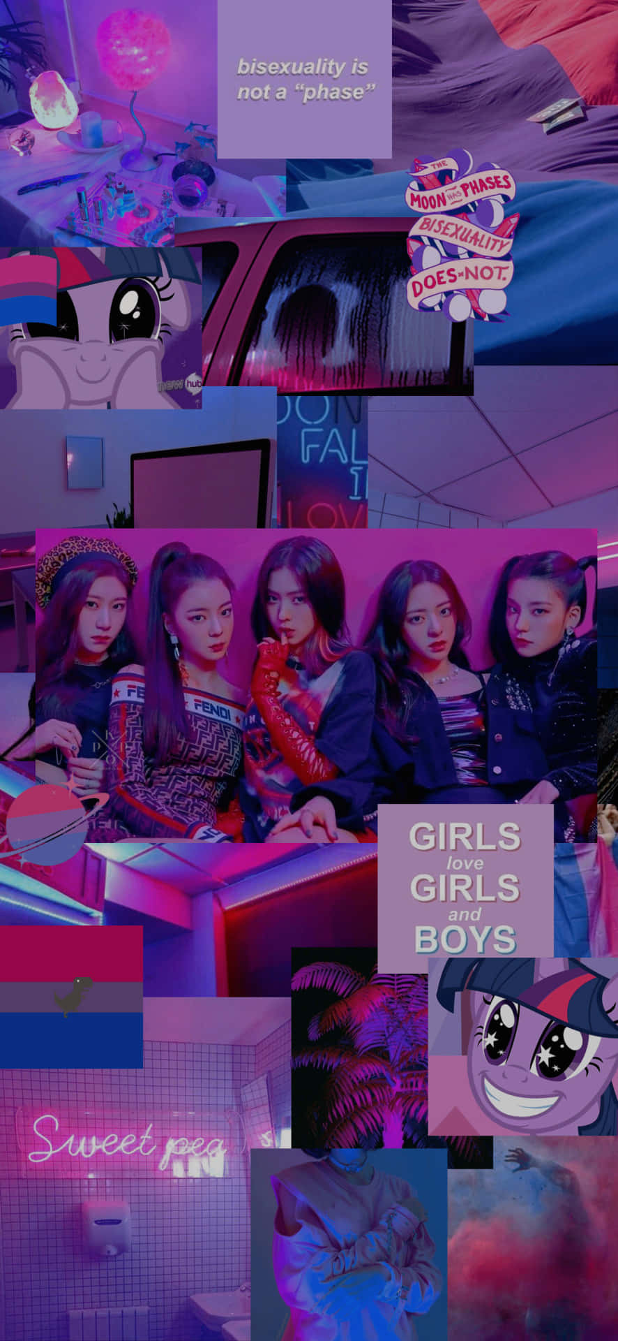 bisexual pride, purple, pink, Full HD Phone Wallpaper
