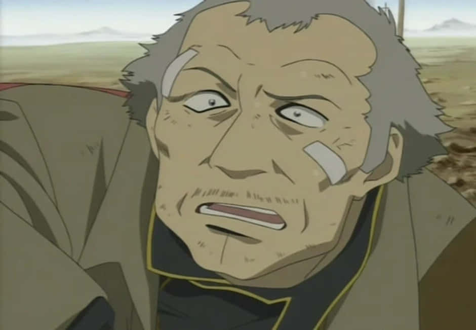 Quent Yaiden, gray hair, bandages on his face, SD Desktop Wallpaper