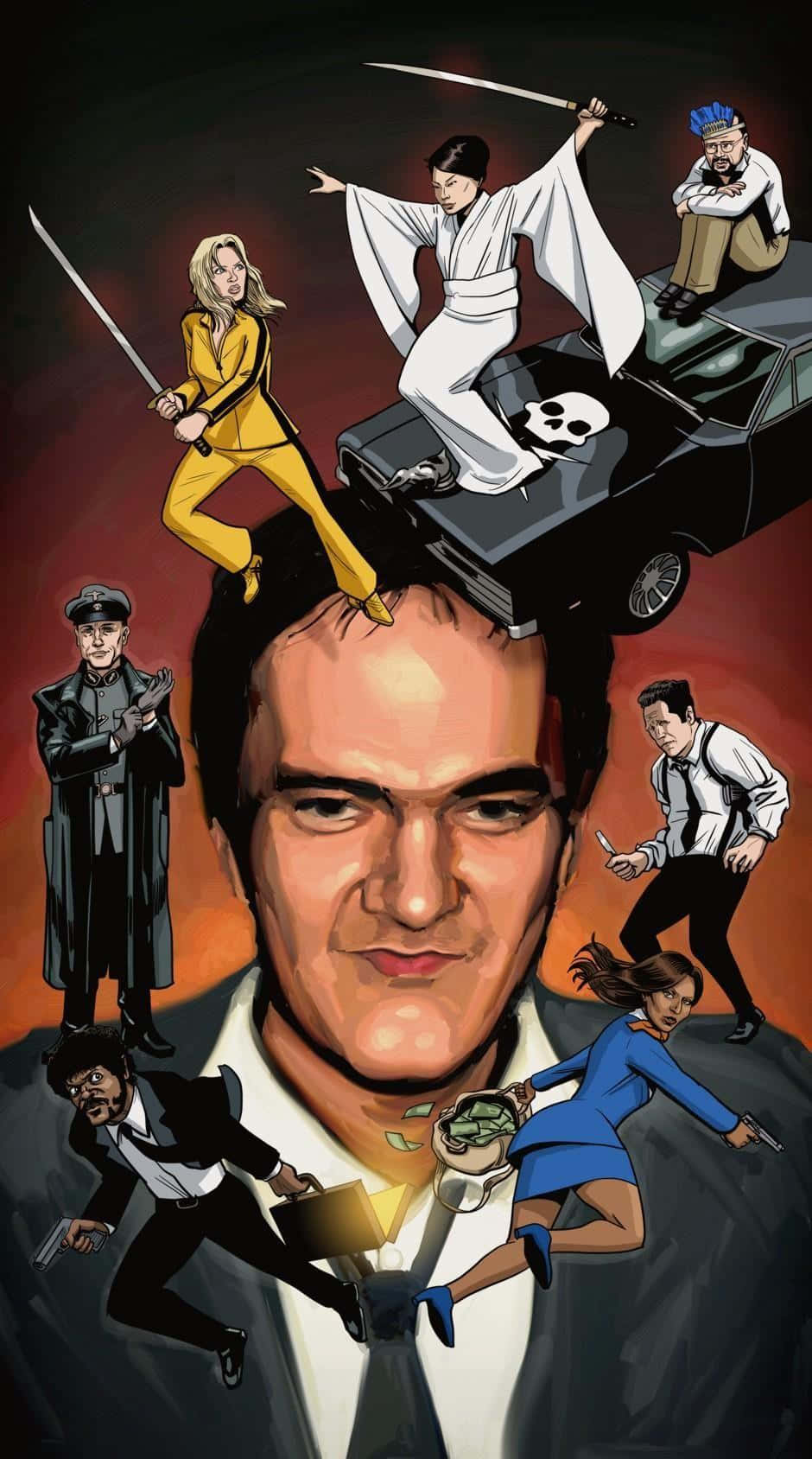 Quentin Tarantino, iconic characters, action figures, HD Phone Wallpaper