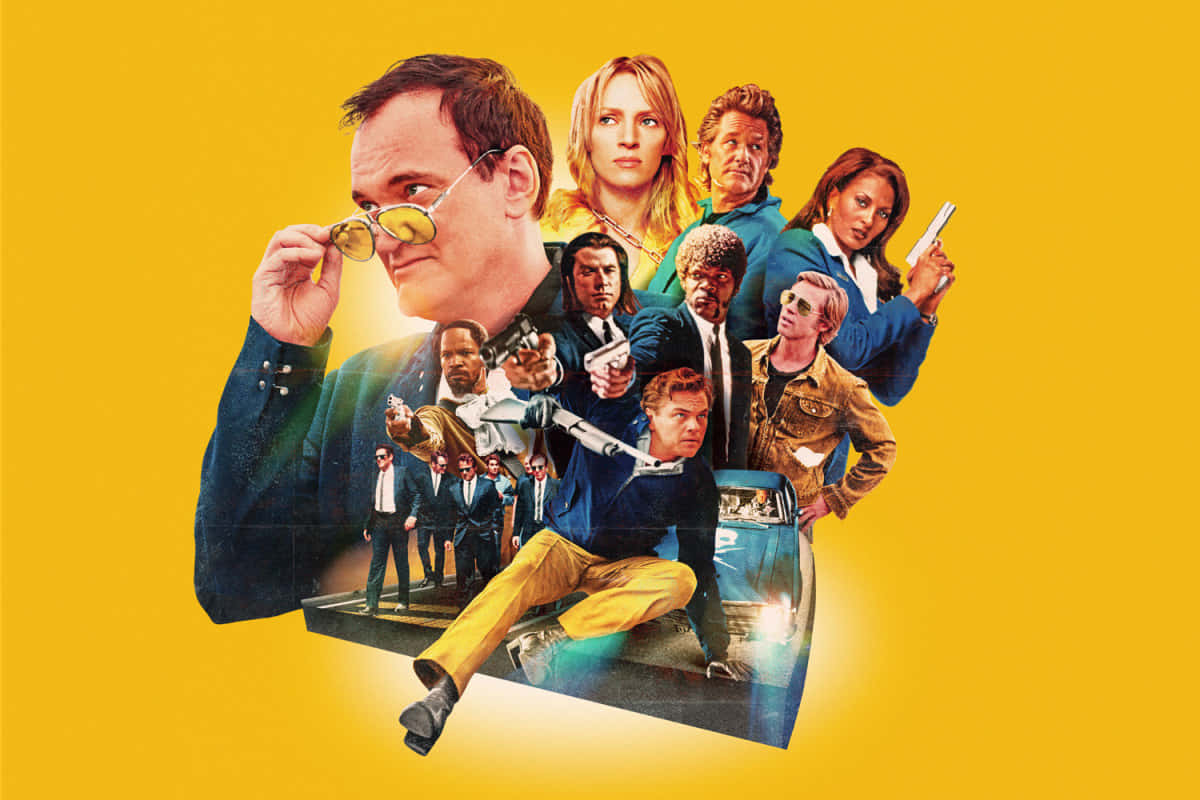 Quentin Tarantino, cinematic universe, collage, SD Desktop Wallpaper