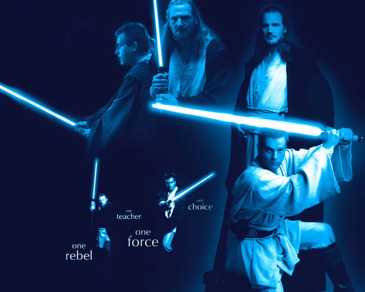 Qui-gon Jinn, Jedi warriors, flowing robes, HD Desktop Wallpaper