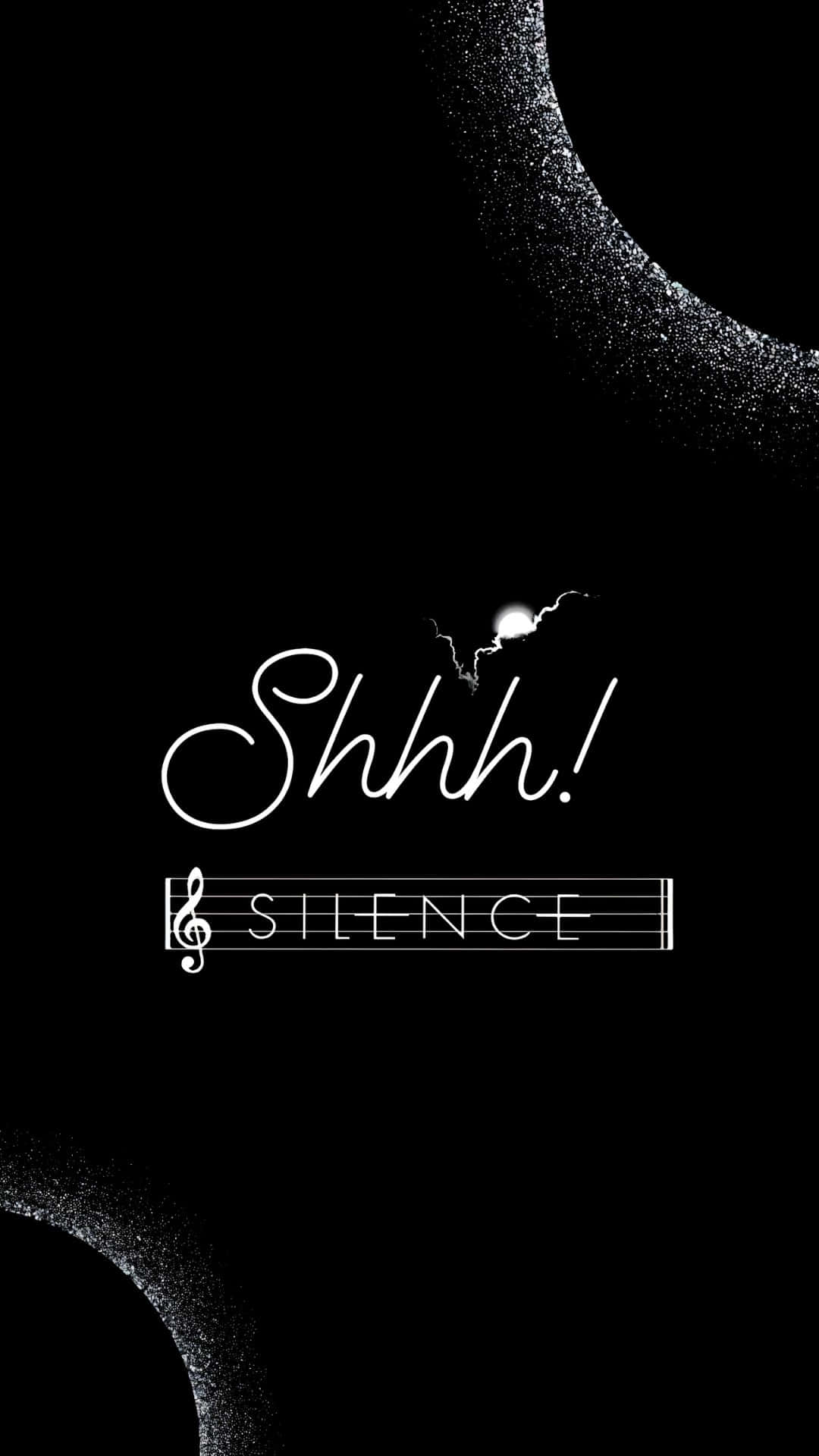shhh!, silence, musical staff, Full HD Phone Wallpaper