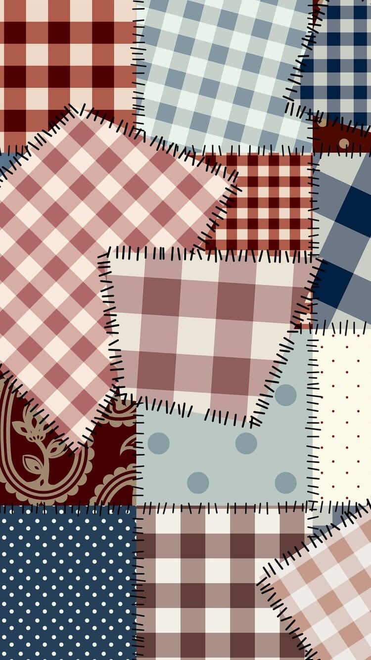 quilt, patchwork quilt, gingham fabric, HD Phone Wallpaper