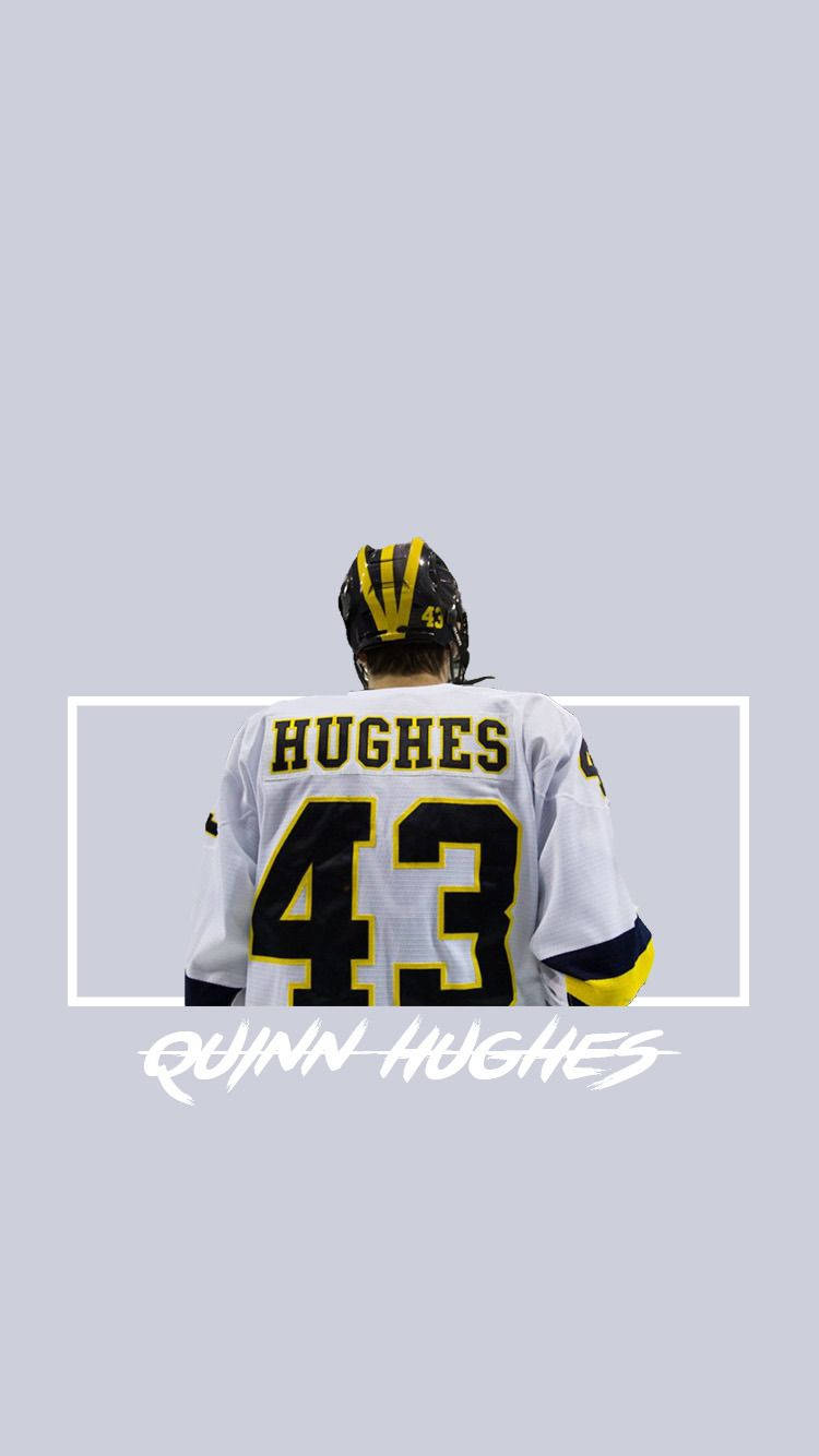Quinn Hughes, number 43, white jersey, HD Phone Wallpaper