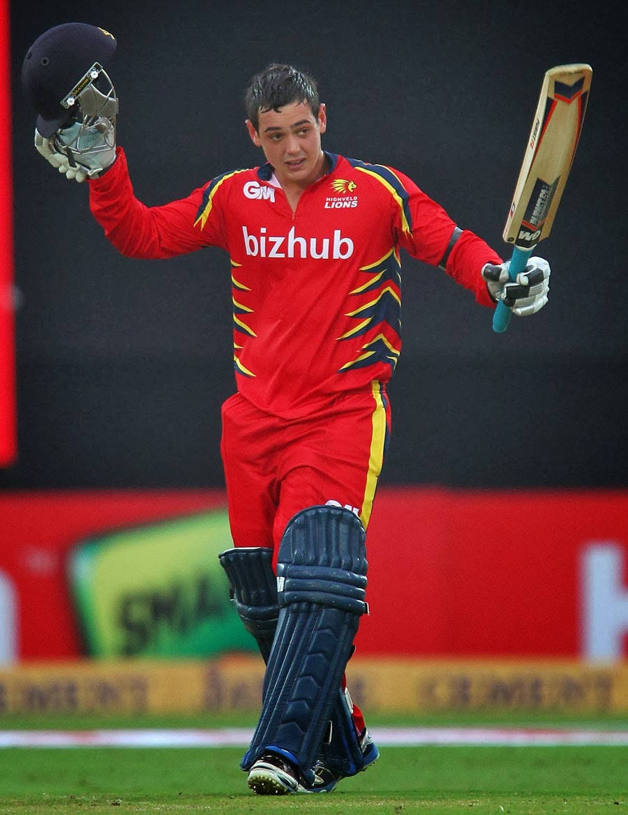 Quinton De Kock, red kit, cricket kit, SD Phone Wallpaper