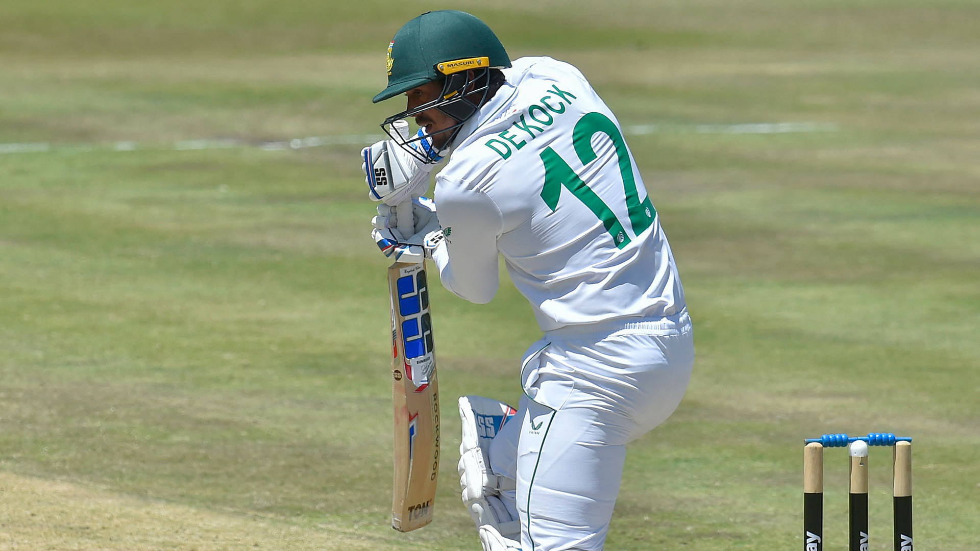 Quinton De Kock, batsman, white and green gear, Full HD Desktop Wallpaper