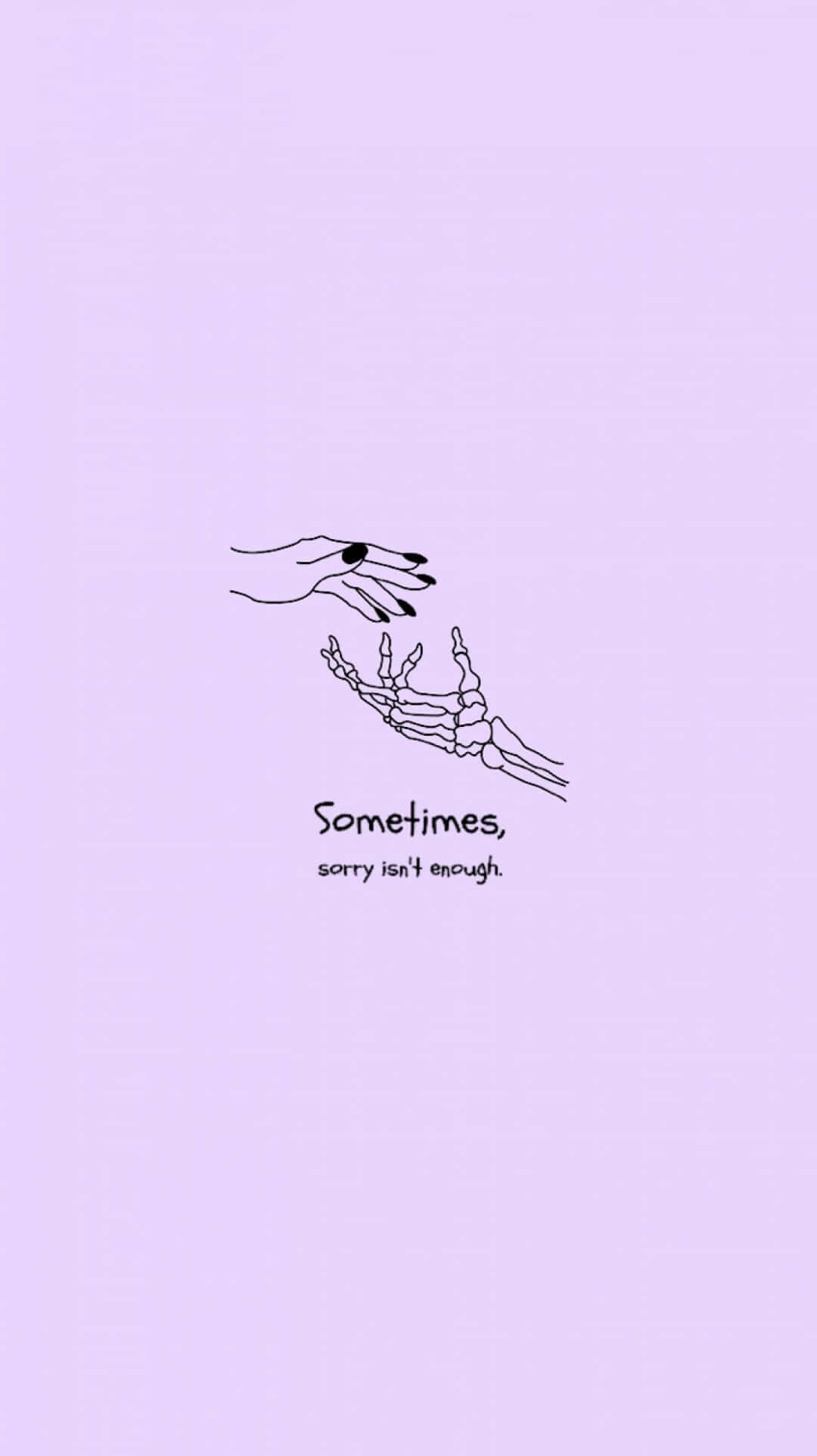 Sorry isn't Enough, minimalist line drawing, human hand, Full HD Phone Wallpaper