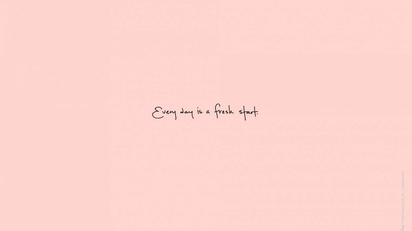 fresh start, peach color aesthetic, pastel pink background, HD Desktop Wallpaper