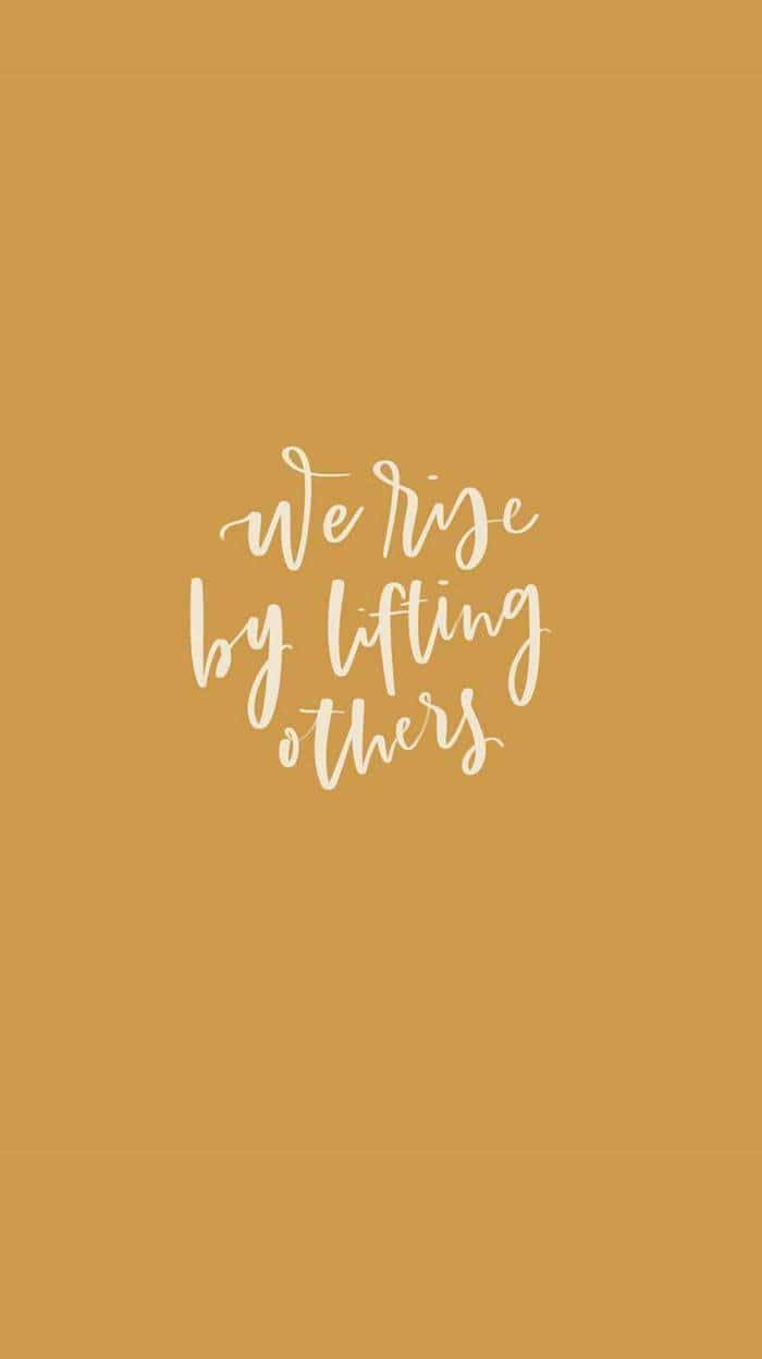 8K iPhone, mustard yellow, white cursive text, SD Phone Wallpaper
