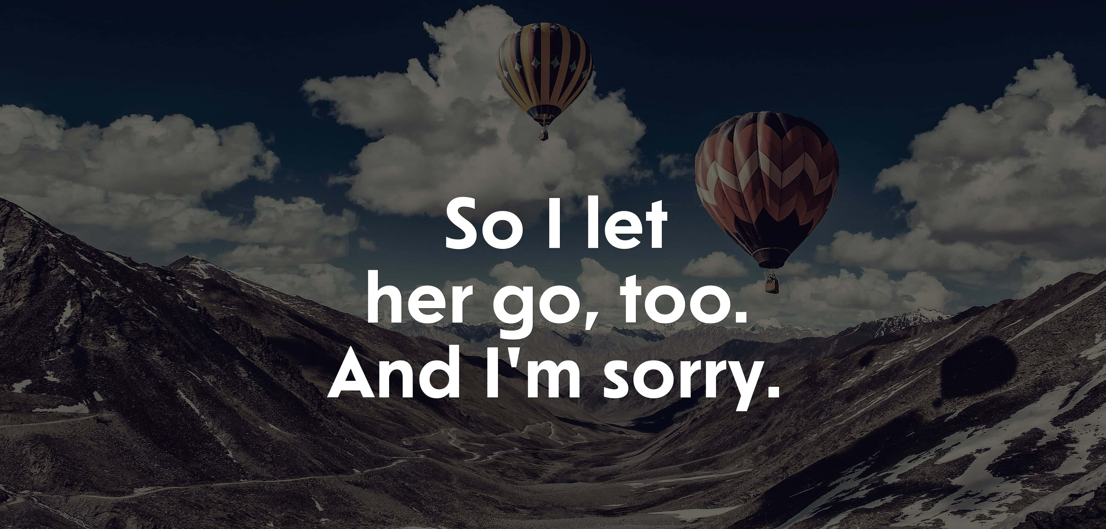 Let It Go, hot air balloons, snow-dusted mountains, 4K Desktop Wallpaper