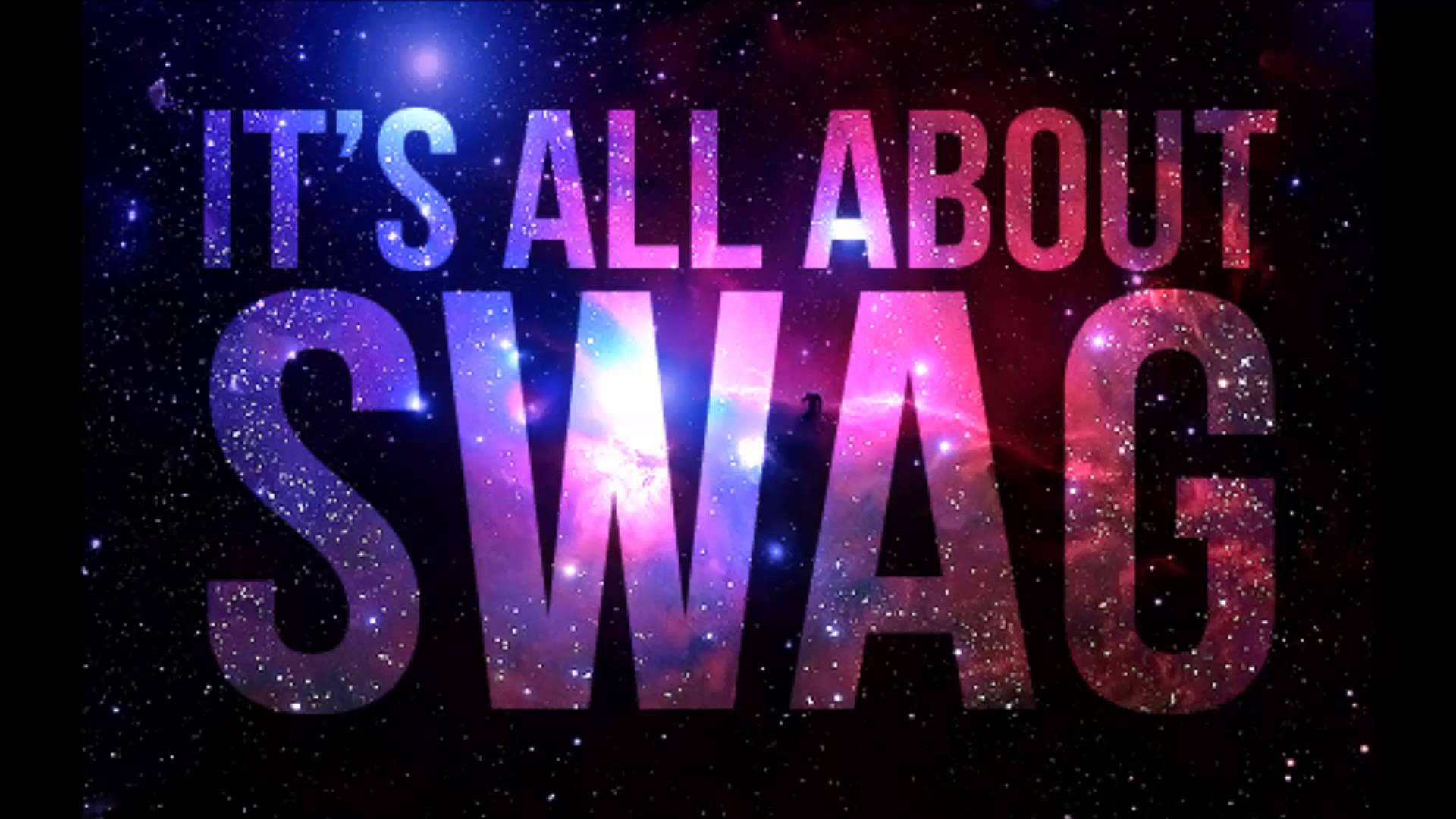 Galaxy-Themed, IT'S ALL ABOUT SWAG, cosmic nebula colors, Full HD Desktop Wallpaper