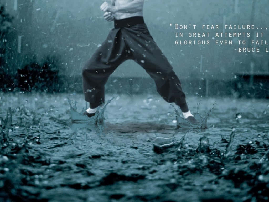 rainy gray sky, shallow water, motivational quote overlay, SD Desktop Wallpaper
