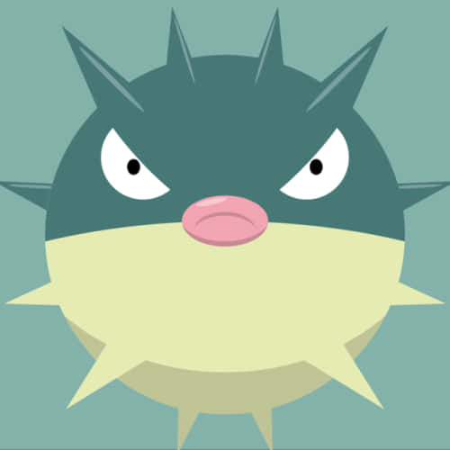 Qwilfish, cartoon pufferfish, angry eyes, SD Desktop Wallpaper