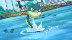 Qwilfish, green, frog-like, SD Desktop Wallpaper