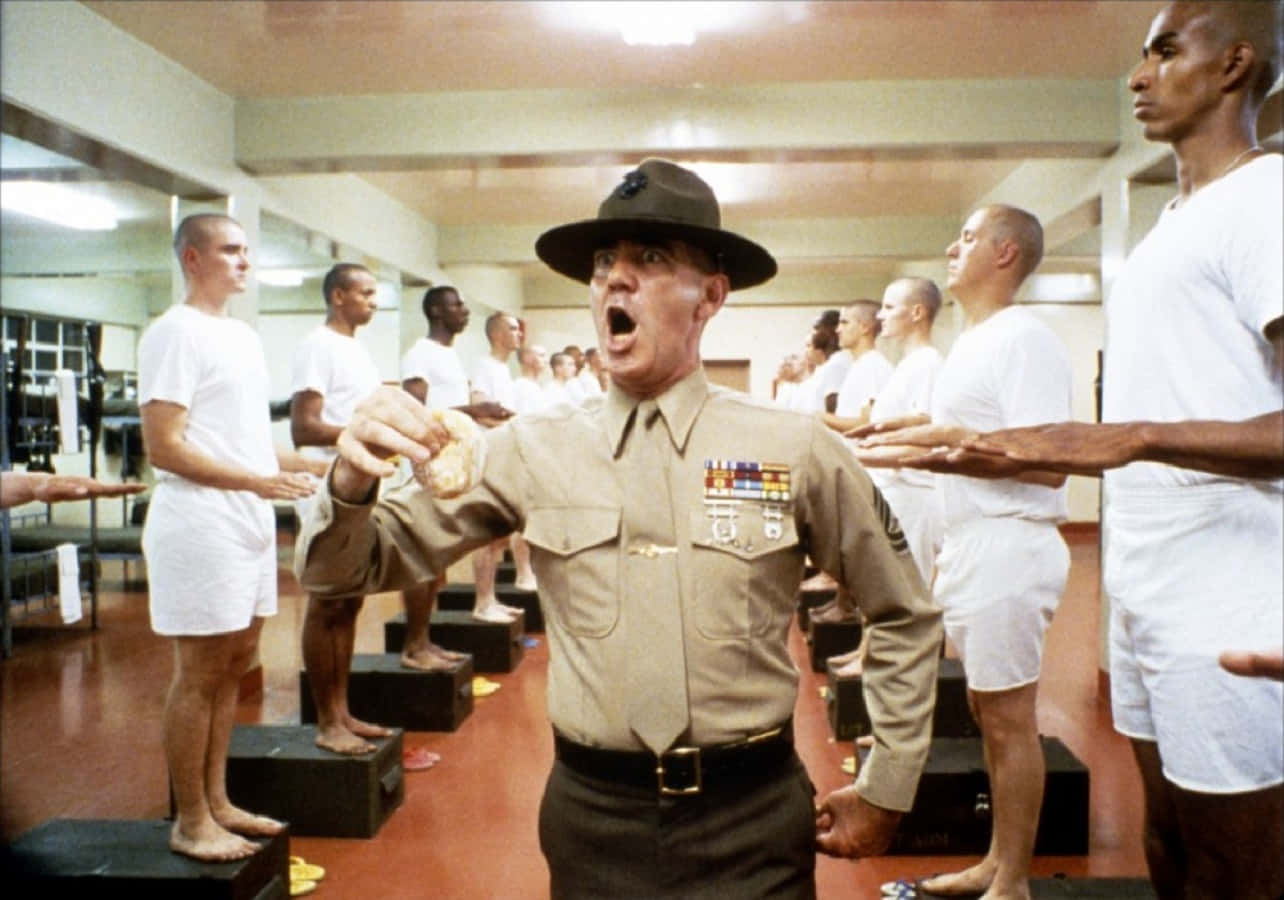 R. Lee Ermey, drill instructor, recruits, HD Desktop Wallpaper