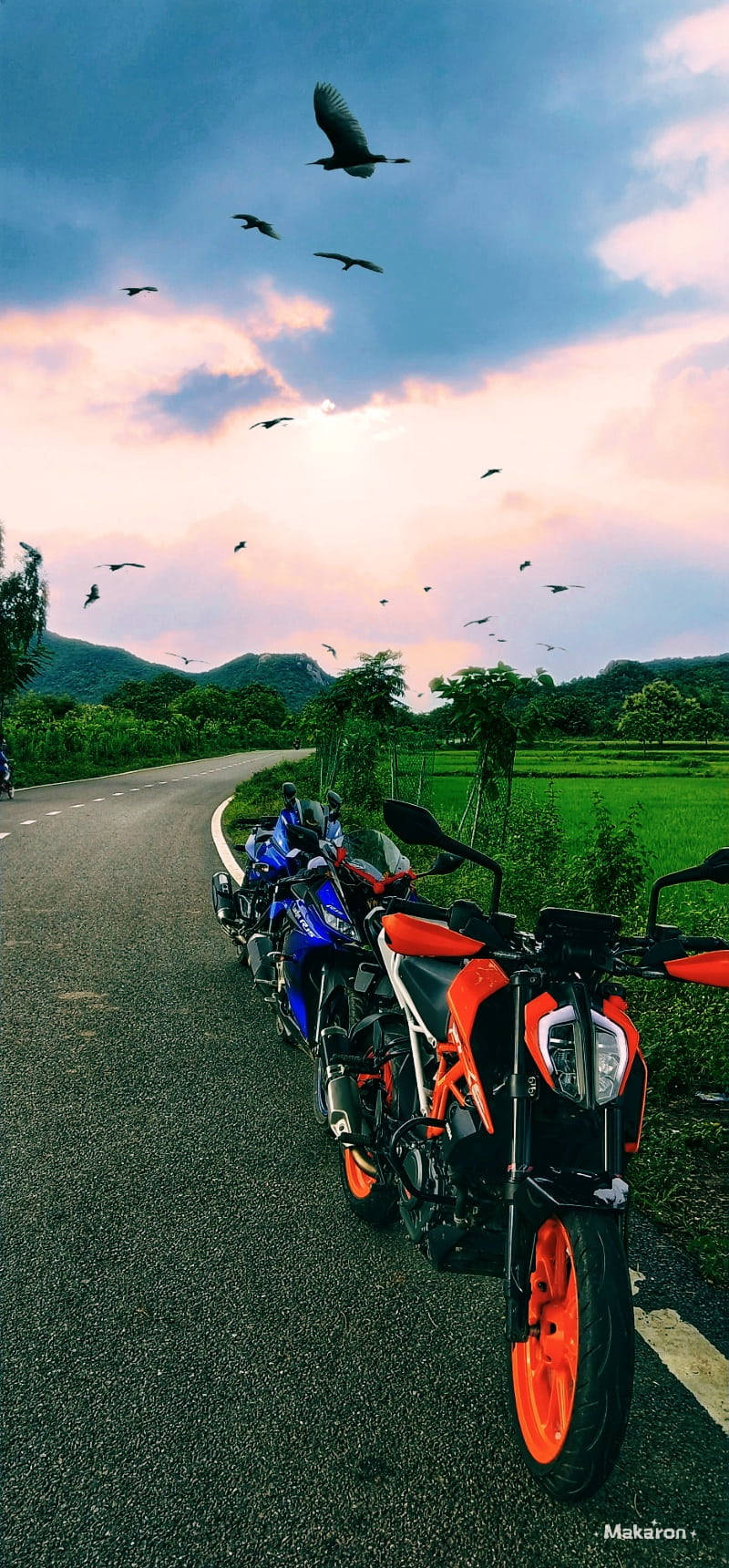 R15v3, blue, red, HD Phone Wallpaper