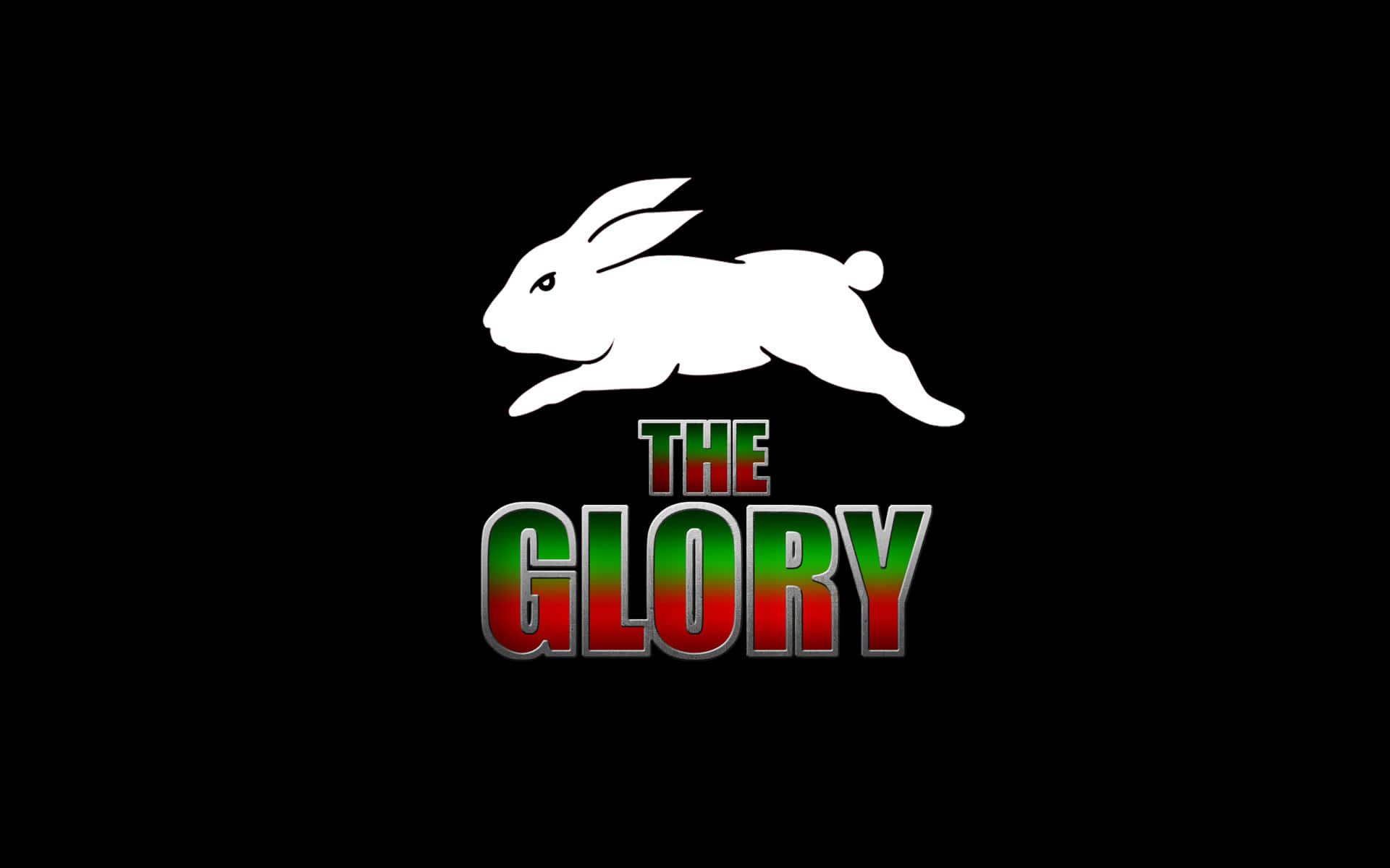Rabbitohs, white leaping rabbit logo, glory, Full HD Desktop Wallpaper