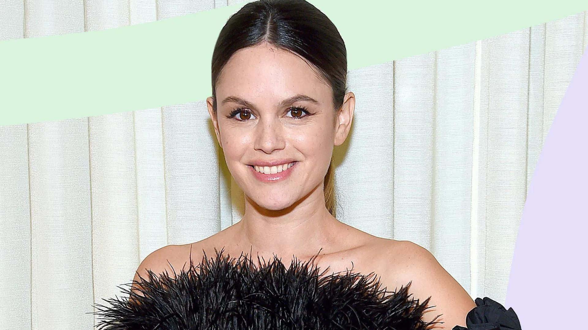 Rachel Bilson, black feathered top, white curtains, Full HD Desktop Wallpaper