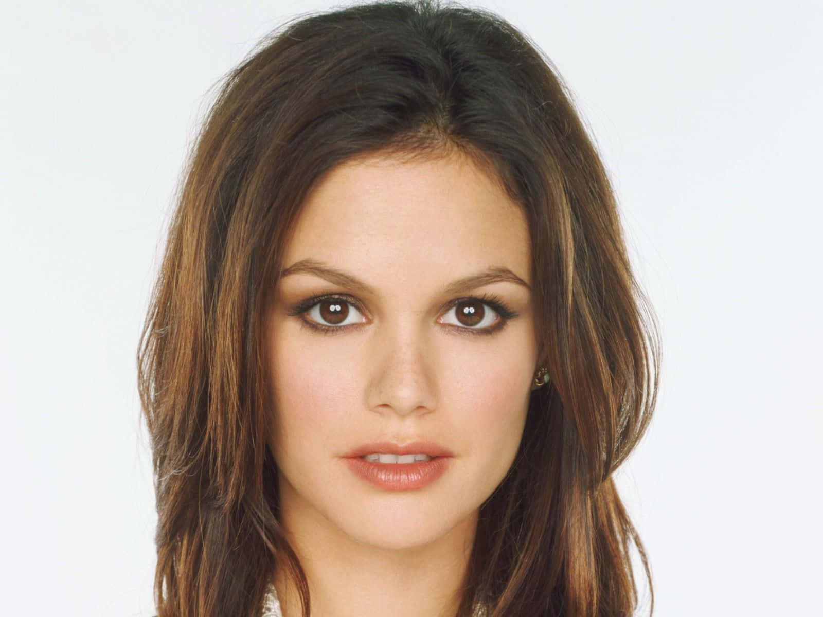 Rachel Bilson, brown hair, intense eyes, HD Desktop Wallpaper