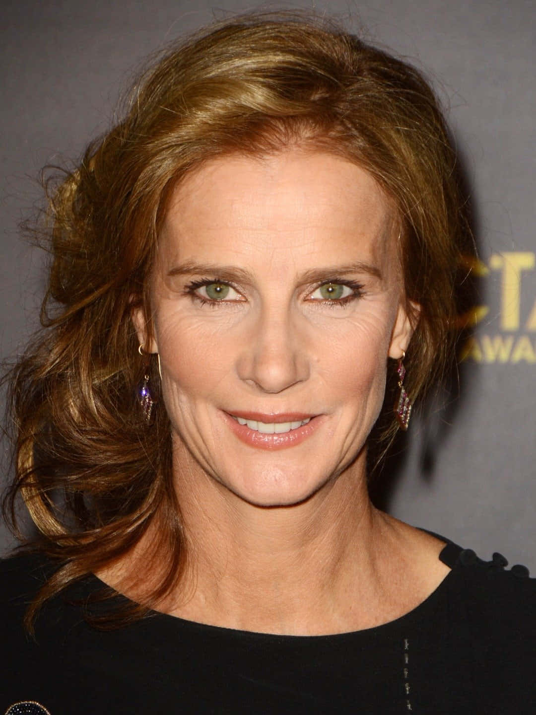 Rachel Griffiths, wavy brown hair, green eyes, HD Phone Wallpaper