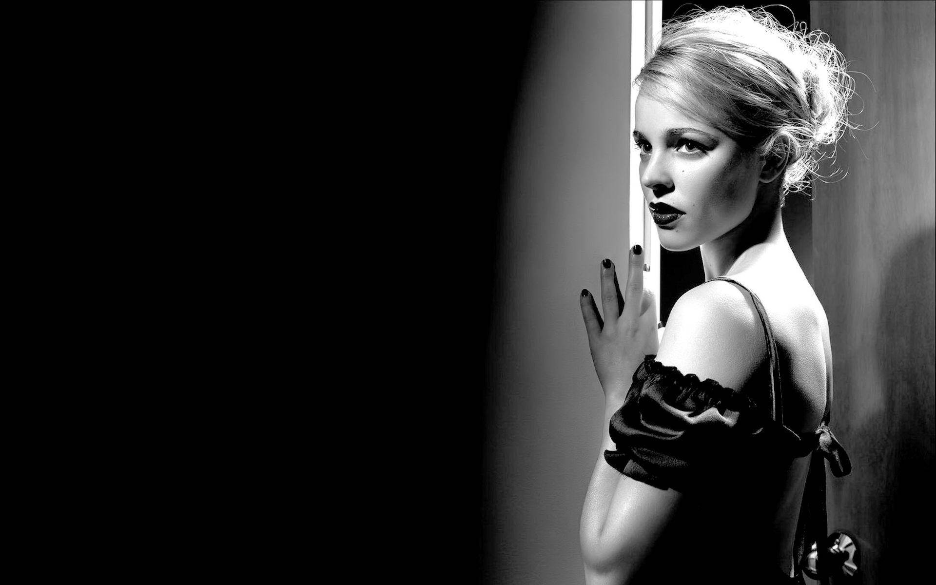 Rachel Mcadams, blonde hair, bun, Full HD Desktop Wallpaper