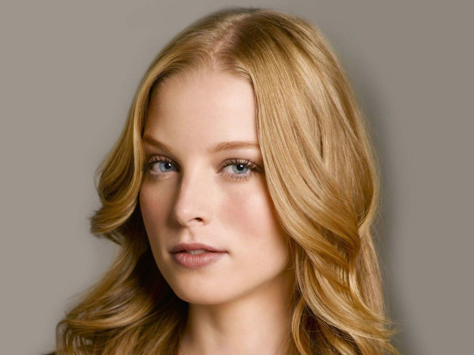 Rachel Nichols, golden wavy hair, blue eyes, HD Desktop Wallpaper
