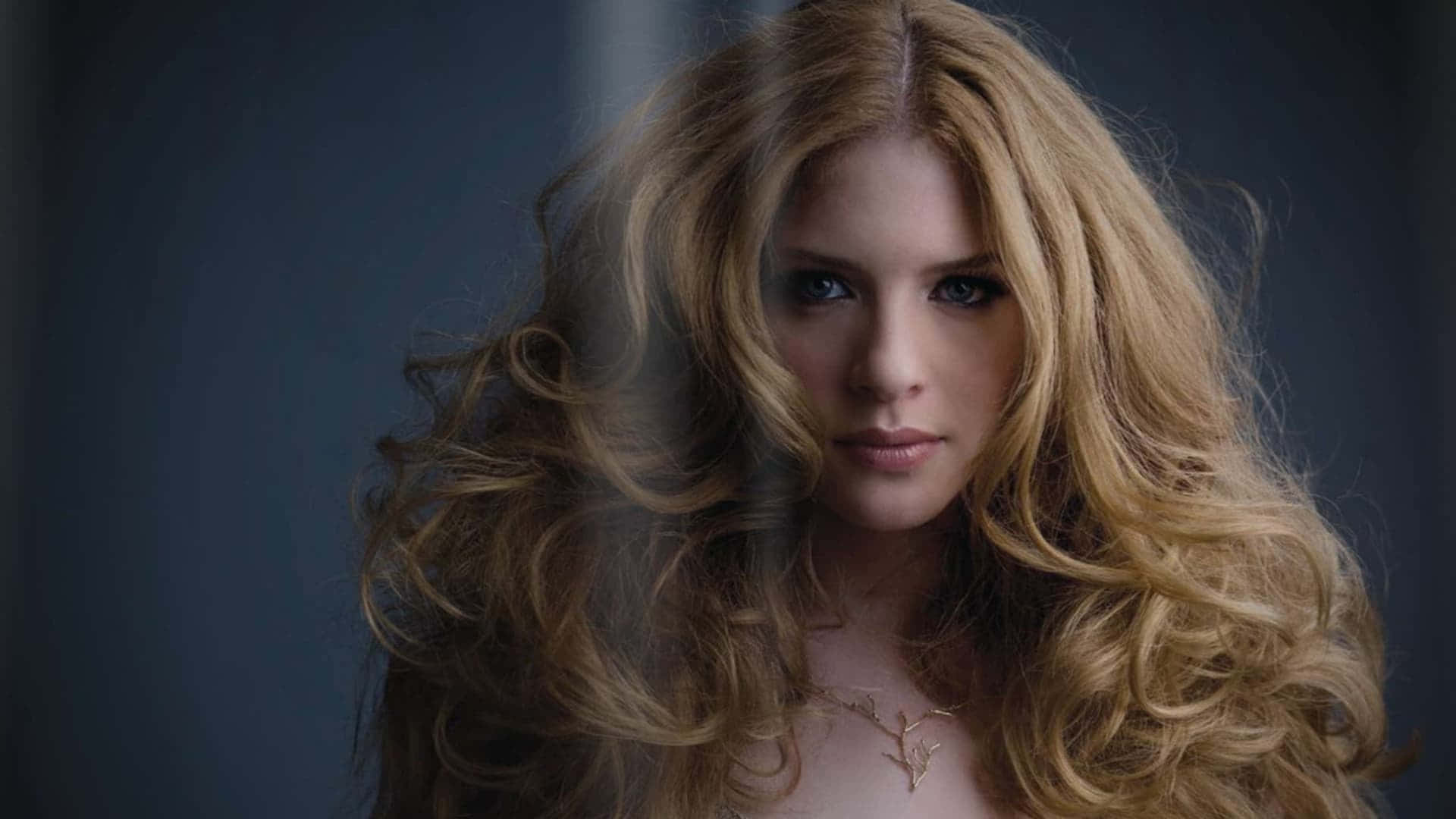 Rachelle Lefevre, golden curls, piercing blue eyes, Full HD Desktop Wallpaper