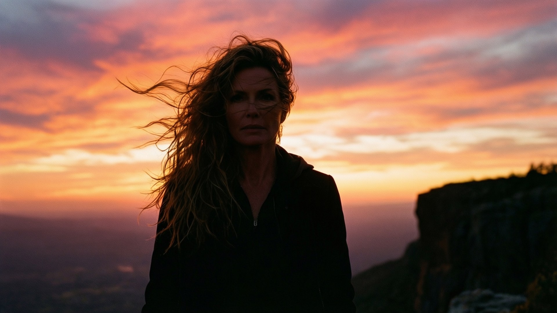 Rachelle Lefevre, sunset, silhouette, Full HD Desktop Wallpaper