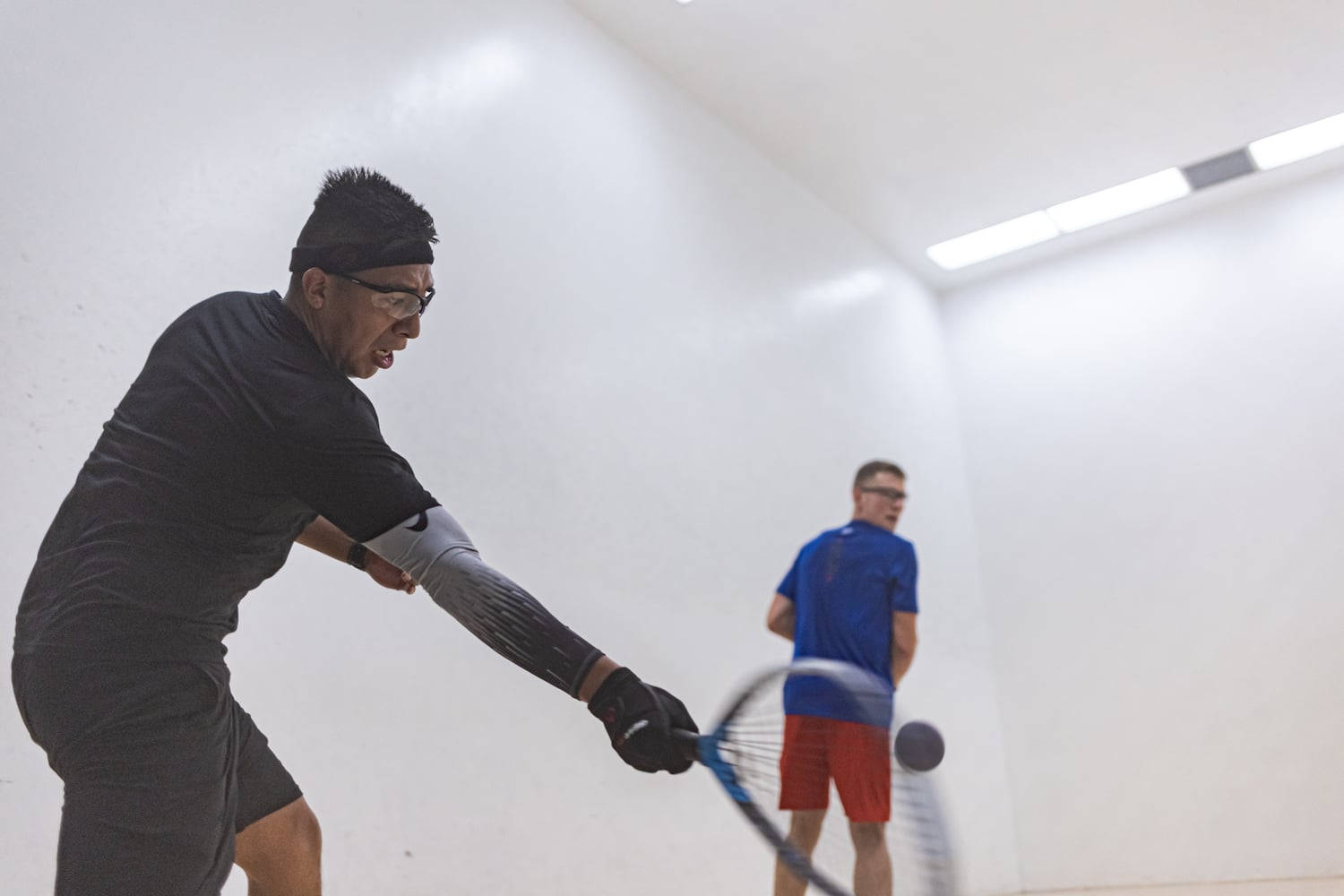 racquetball, indoor court, squash player, HD Desktop Wallpaper