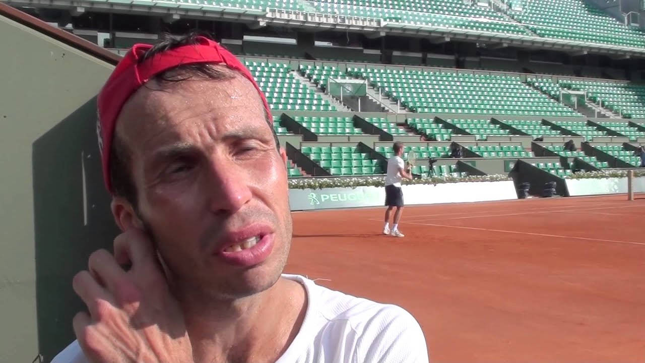 Radek Stepanek, red headband, clay court, HD Desktop Wallpaper