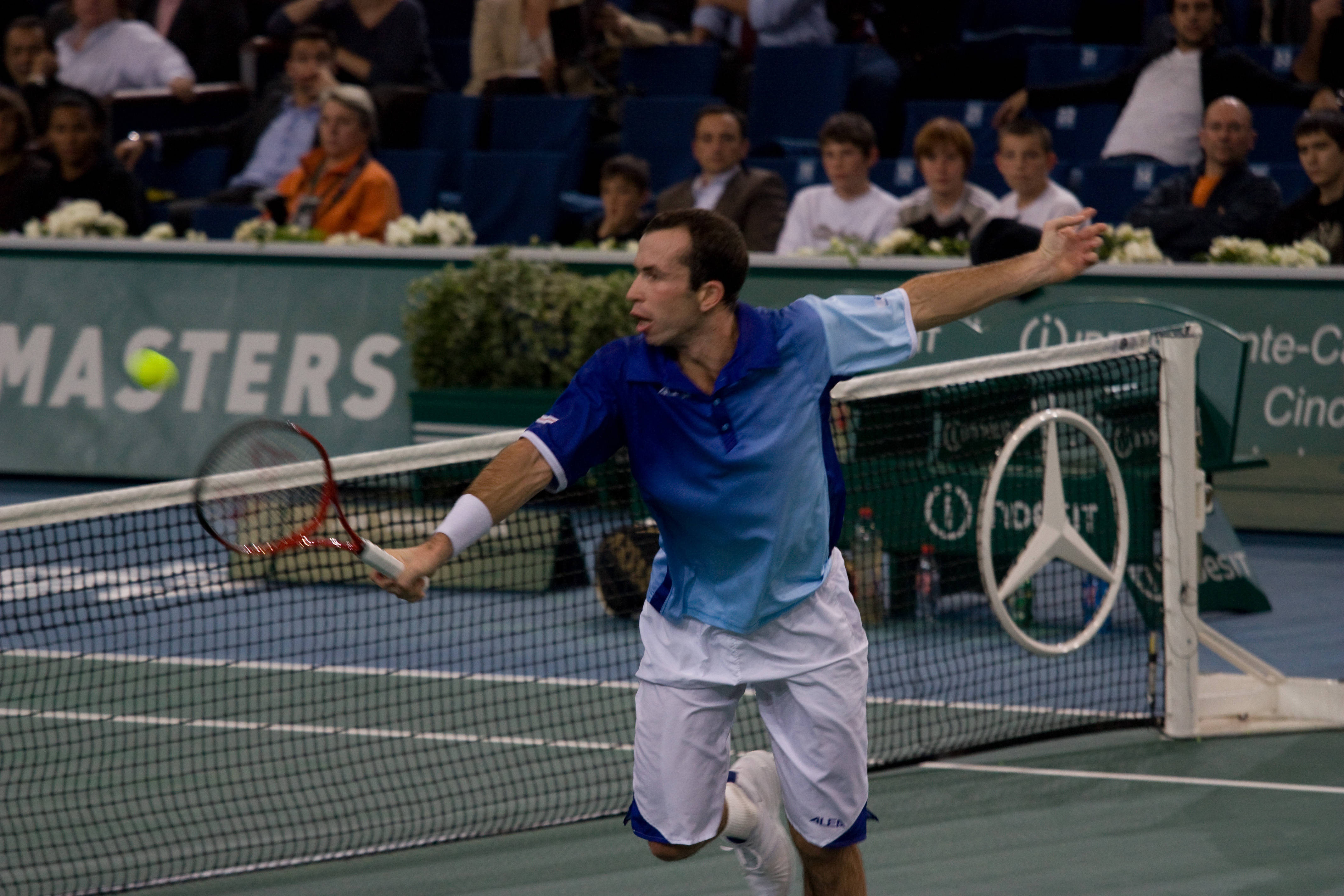 Radek Stepanek, blue shirt, white shorts, 4K Desktop Wallpaper