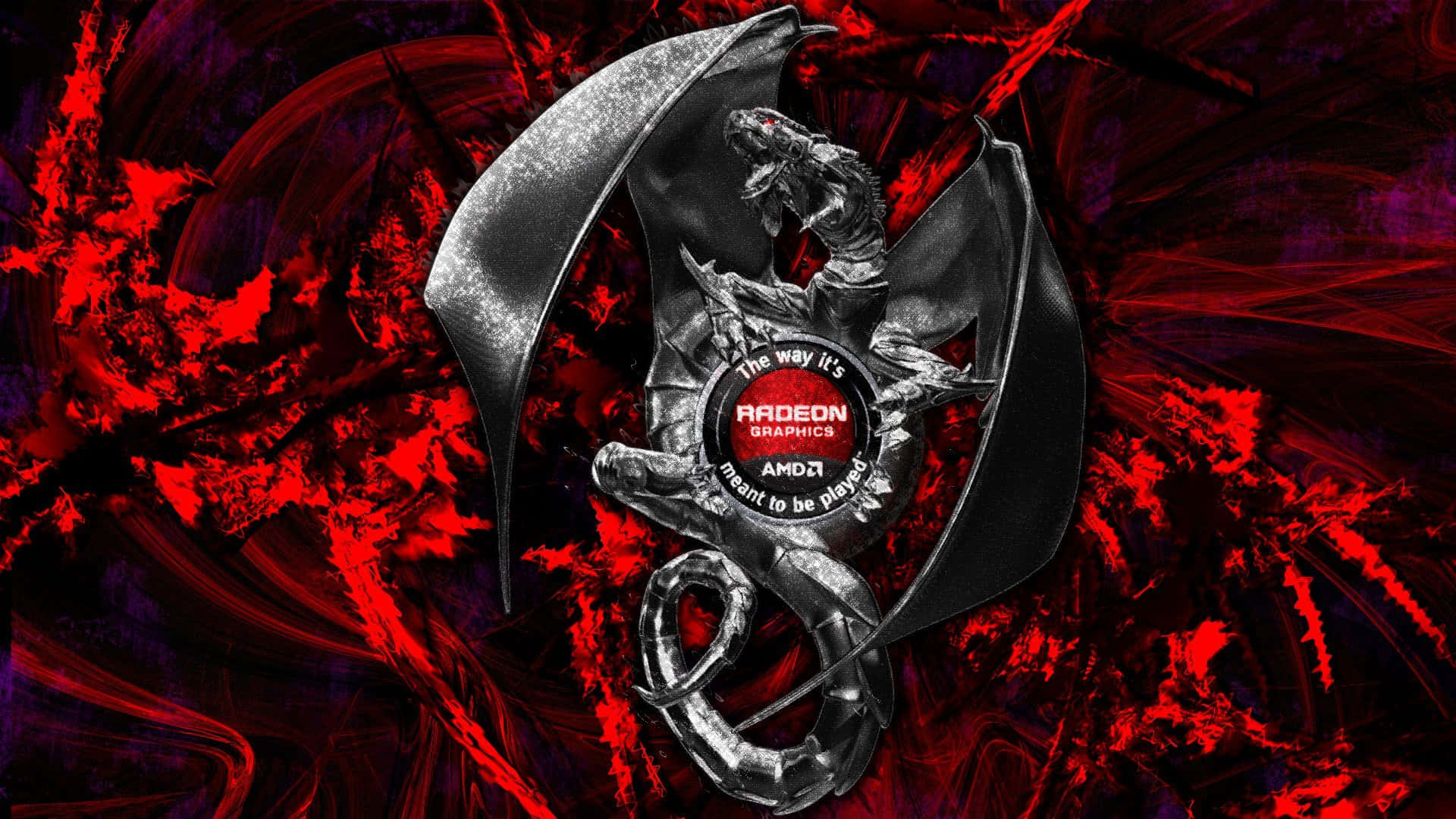 Radeon, 1920 x 1080, silver dragon, Full HD Desktop Wallpaper