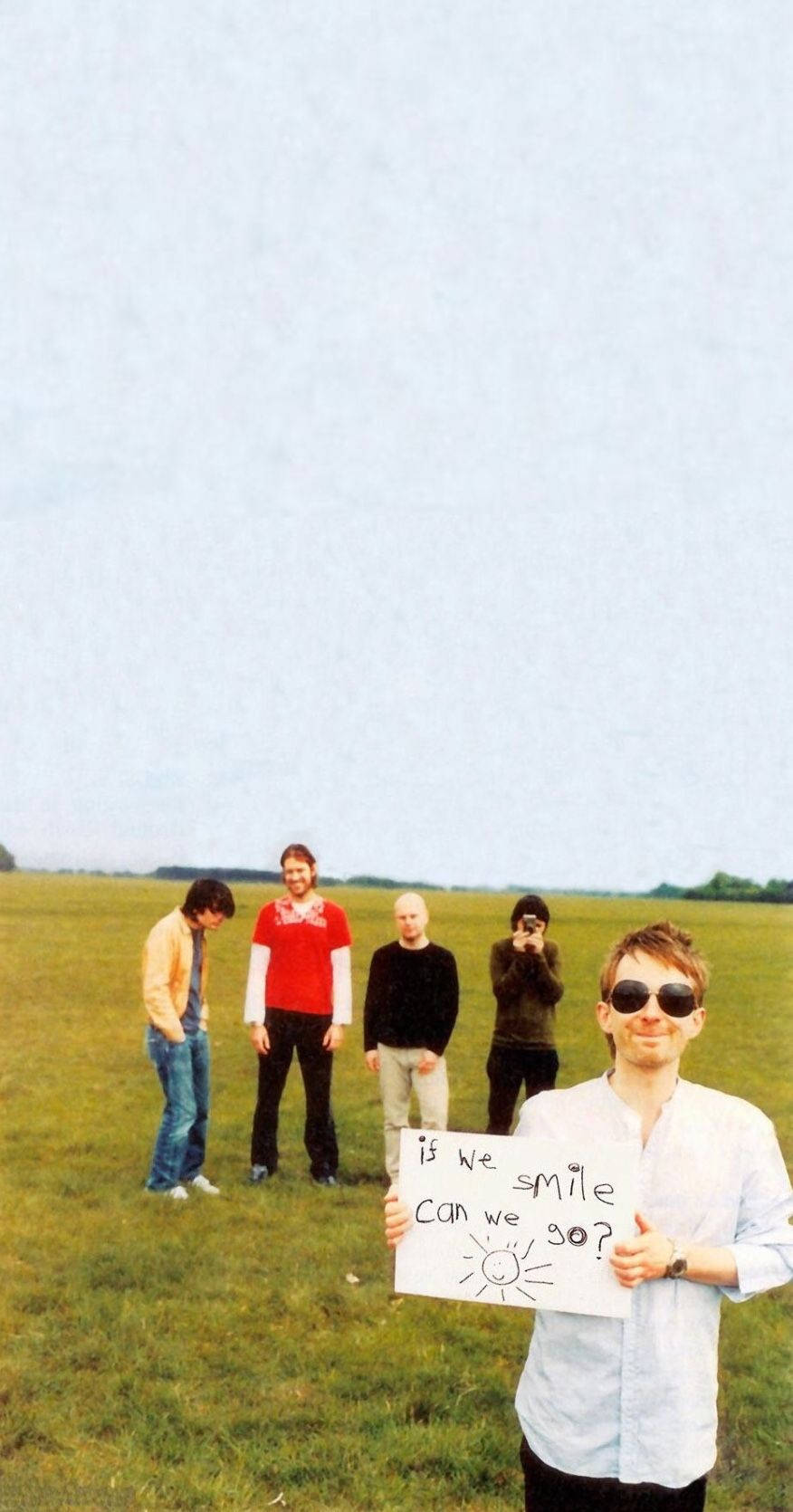 Radiohead, if we smile can we go, five men, HD Phone Wallpaper