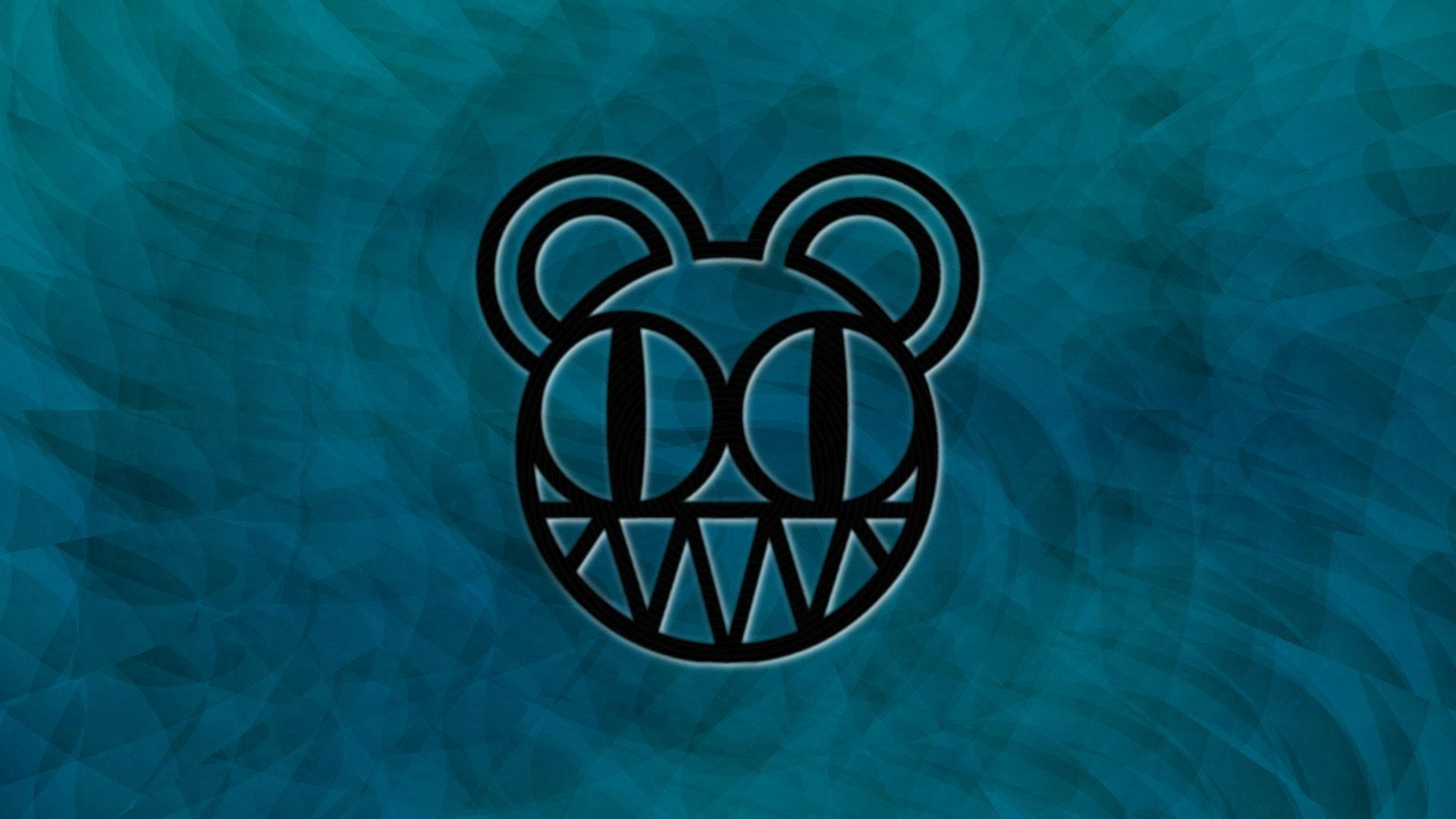 Radiohead, bear head, blue, Full HD Desktop Wallpaper