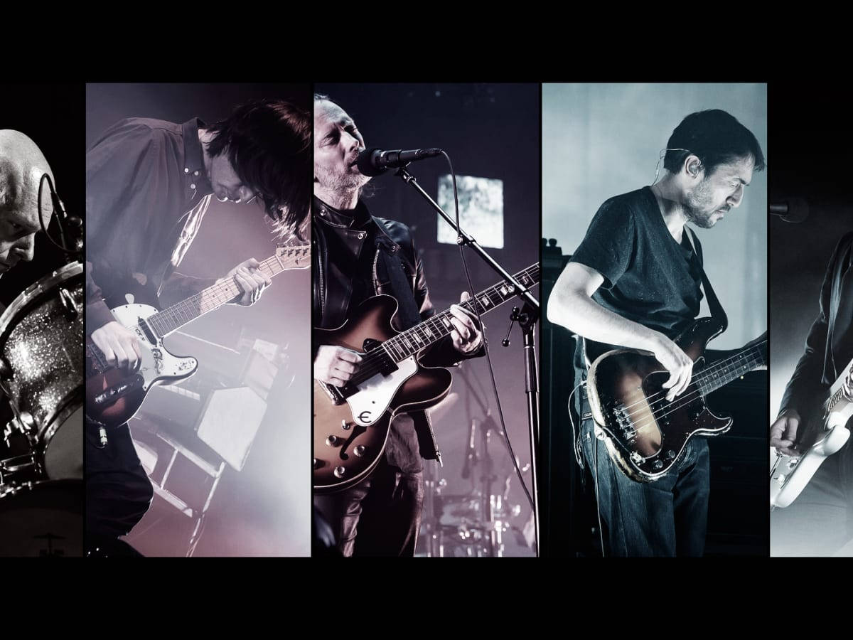 Radiohead, guitars, drums, SD Desktop Wallpaper