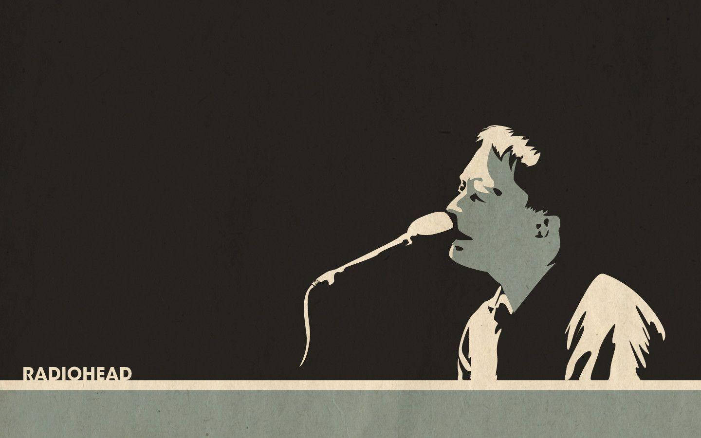 Radiohead, silhouette, singing, HD Desktop Wallpaper