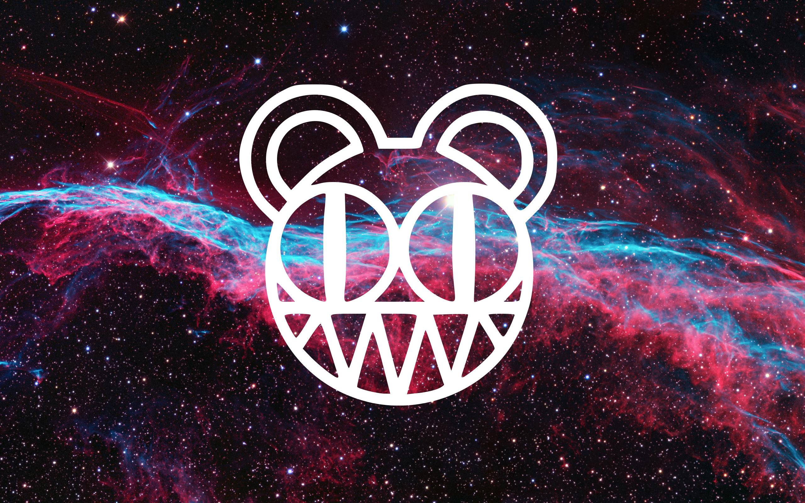 Radiohead, bear head, cosmic nebula, 2K Desktop Wallpaper