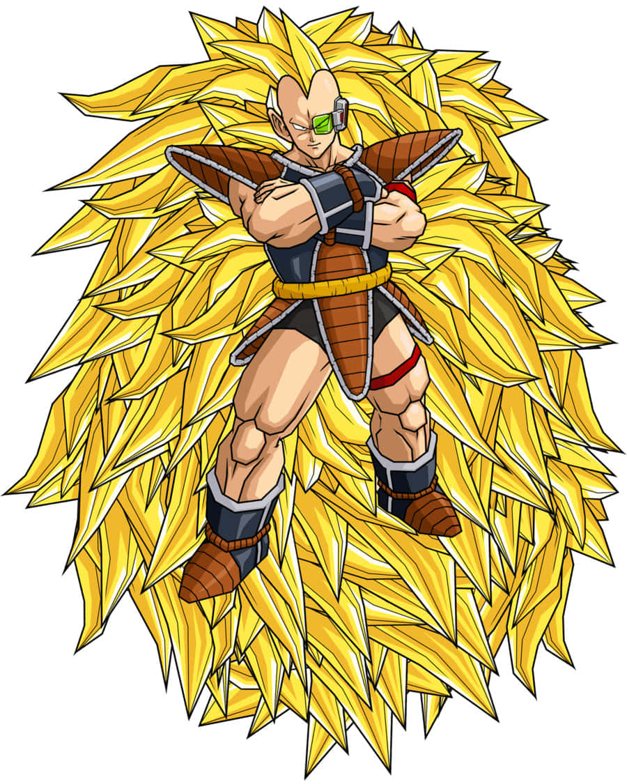 Raditz, spiky golden hair, green eye patch, SD Phone Wallpaper