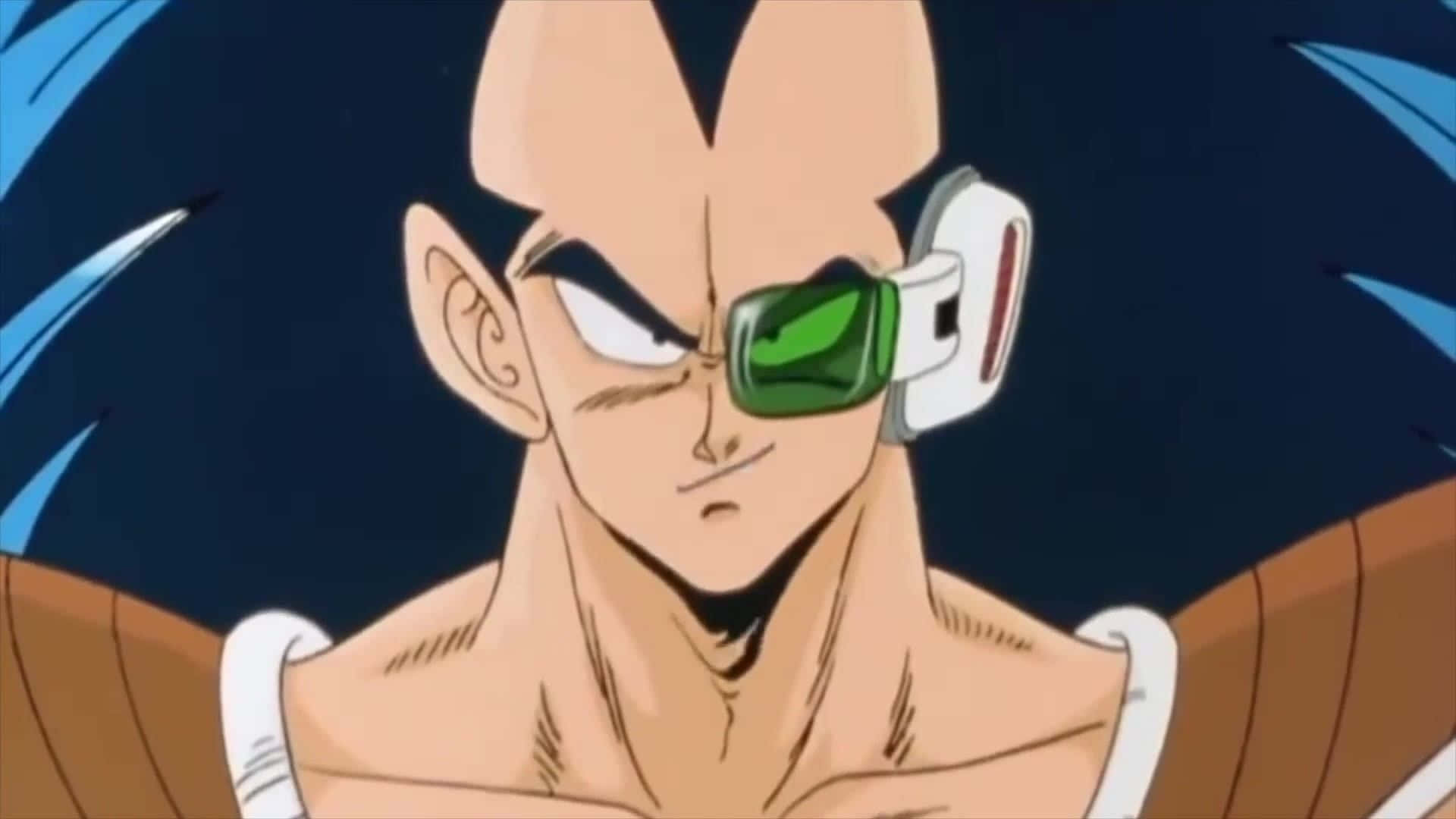Raditz, spiky blue hair, green eye patch, Full HD Desktop Wallpaper