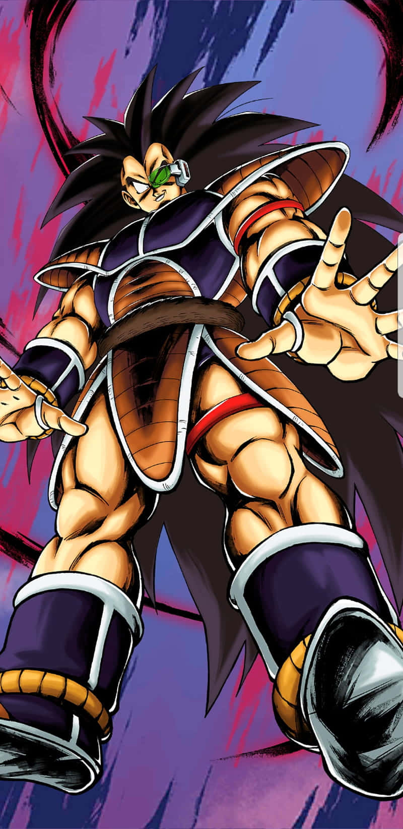 Raditz, spiky black hair, green eye patch, HD Phone Wallpaper
