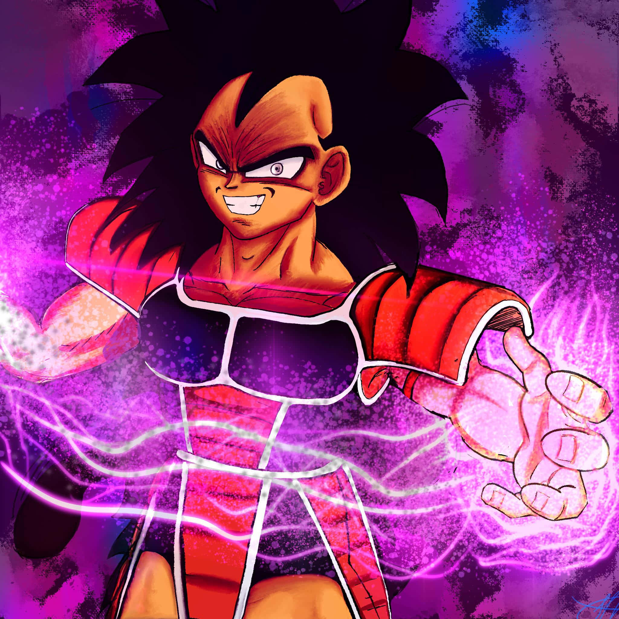 Raditz, spiky black hair, red armor, Full HD Desktop Wallpaper