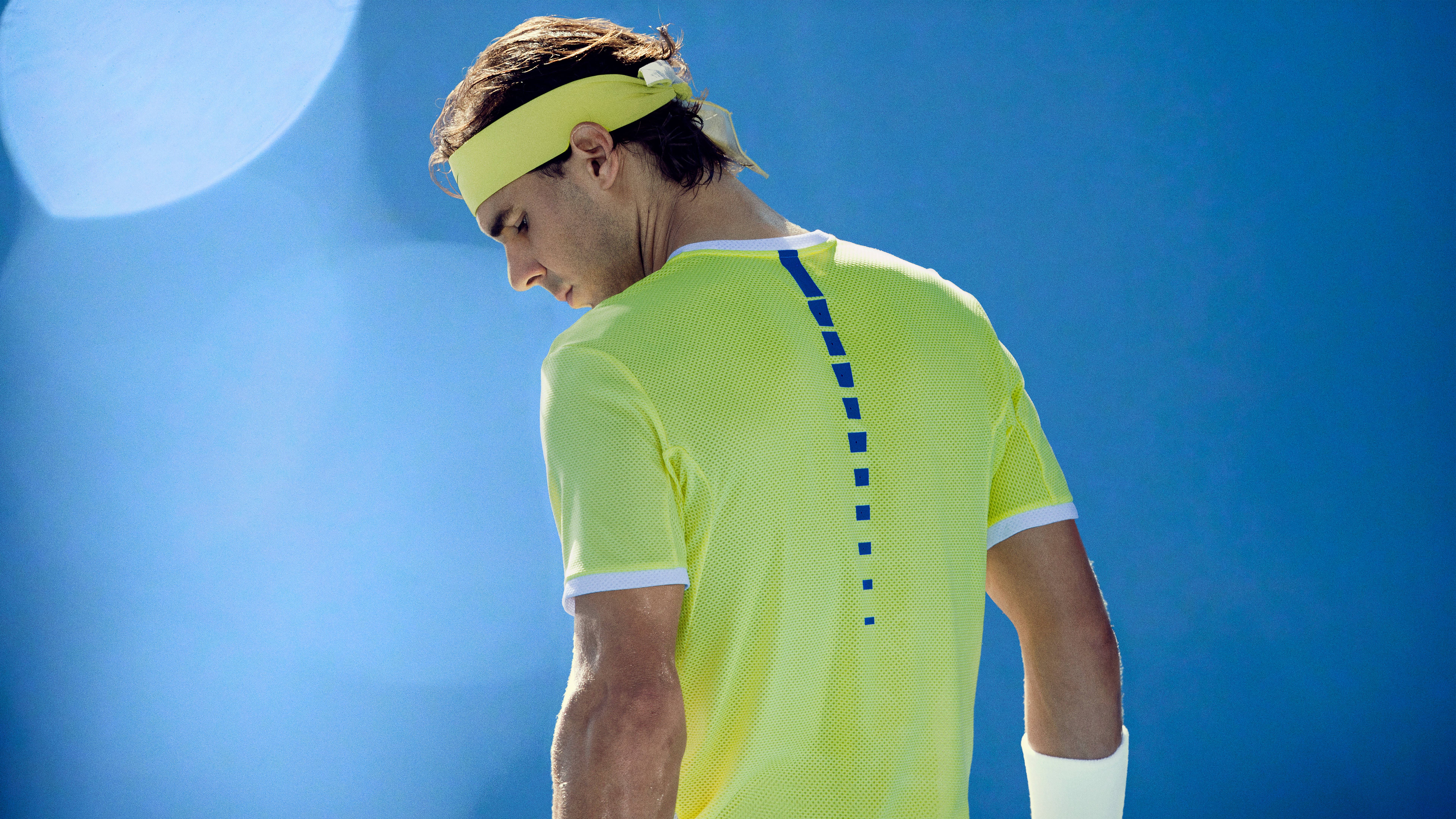 Rafael Nadal, bright yellow shirt, headband, 8K Desktop Wallpaper