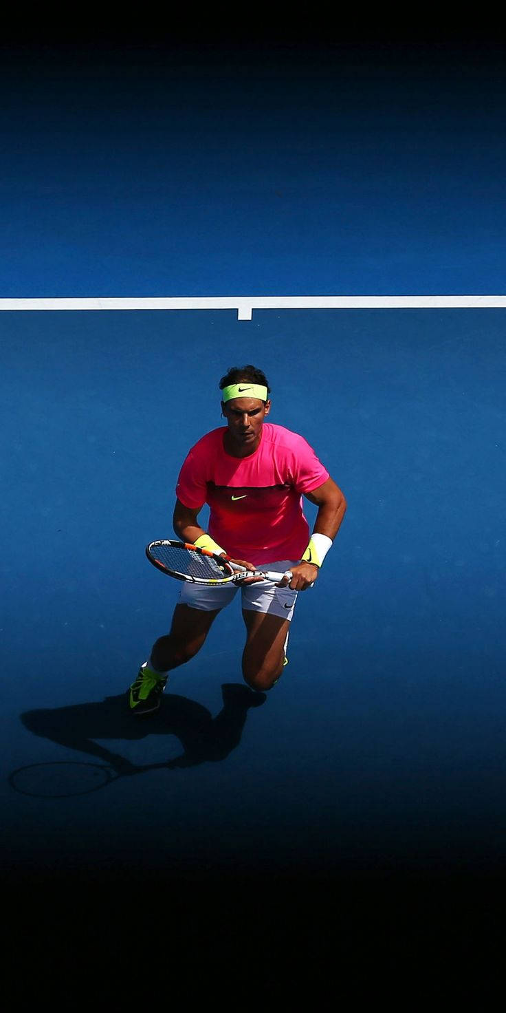 Rafael Nadal, bright pink shirt, neon headband, HD Phone Wallpaper